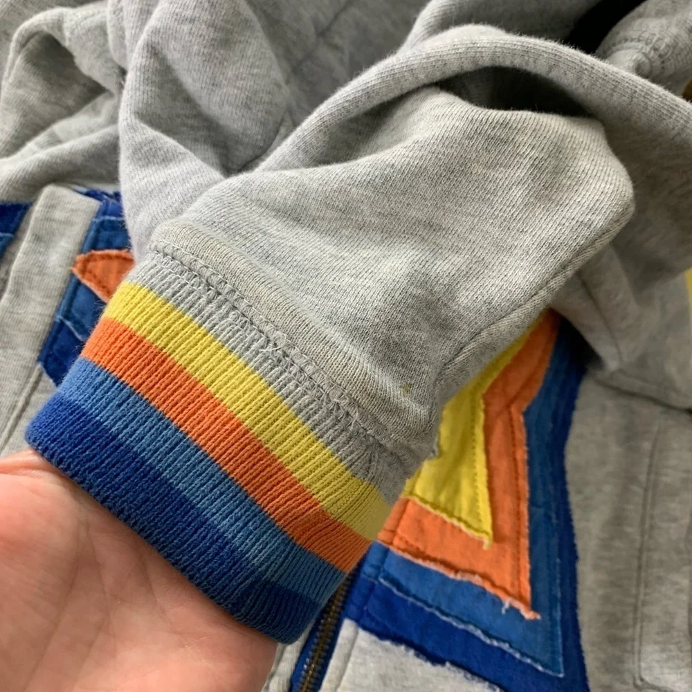 Mini Boden Star Hoodie Full Zip Sweatshirt Kids 3-4 years Colorful